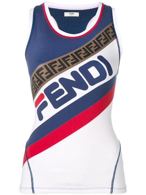 fendi logo tank top